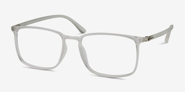 Structure Frosted Clear PlasticEyeglass Frames from EyeBuyDirect, Angle View