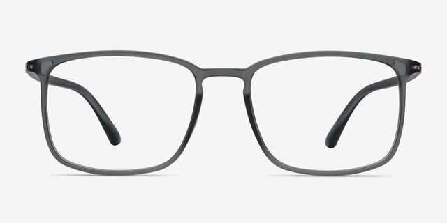 Structure Clear Gray PlasticEyeglass Frames from EyeBuyDirect, Front View