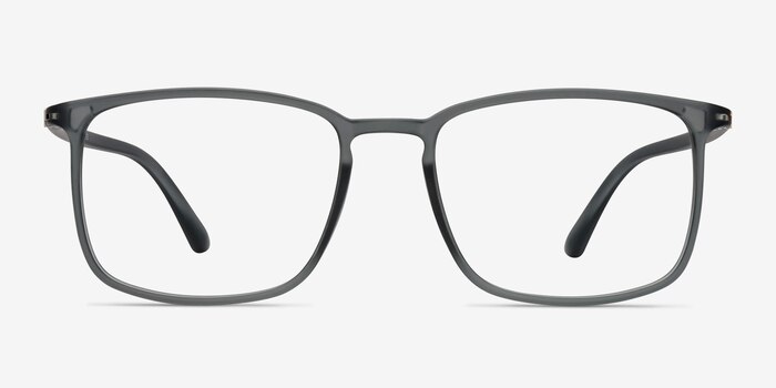 Structure Clear Gray Plastique Montures de lunettes de vue d'EyeBuyDirect