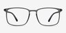 Structure Clear Gray PlasticEyeglass Frames from EyeBuyDirect, Front View