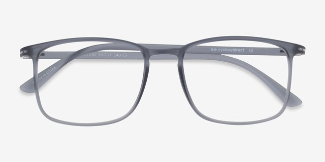 Structure Clear Gray PlasticEyeglass Frames from EyeBuyDirect, Closed View