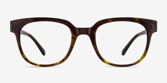 Flashback Honey Tortoise PlasticEyeglass Frames from EyeBuyDirect, Front View