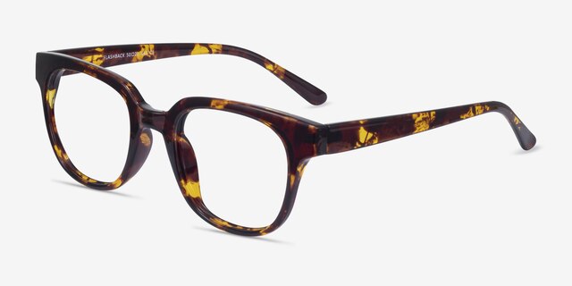 Flashback Honey Tortoise PlasticEyeglass Frames from EyeBuyDirect, Angle View