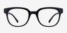 Flashback Matte Black PlasticEyeglass Frames from EyeBuyDirect, Front View
