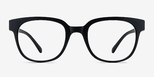 Flashback Matte Black Plastic Eyeglass Frames
