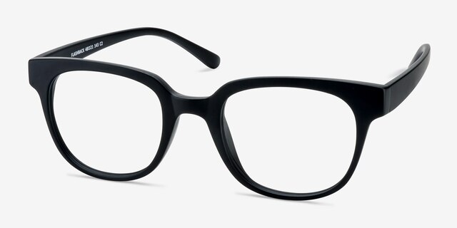 Flashback Matte Black PlasticEyeglass Frames from EyeBuyDirect, Angle View