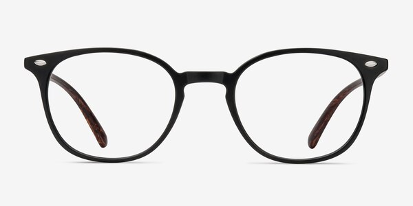 Hubris Matte Black Plastic Eyeglass Frames