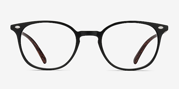 Hubris Matte Black Plastic Eyeglass Frames