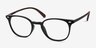 Hubris Matte Black PlasticEyeglass Frames from EyeBuyDirect, Angle View