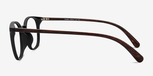 Hubris Matte Black PlasticEyeglass Frames from EyeBuyDirect, Side View