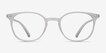 Hubris Matte Clear PlasticEyeglass Frames from EyeBuyDirect, Front View