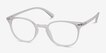 Hubris Matte Clear PlasticEyeglass Frames from EyeBuyDirect, Angle View
