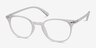 Hubris Matte Clear PlastiqueMontures de lunettes de vue d'EyeBuyDirect, Vue d'Angle