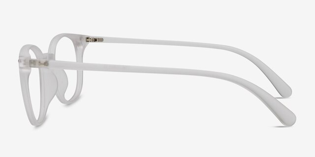 Hubris Matte Clear PlastiqueMontures de lunettes de vue d'EyeBuyDirect, Vue de Côté
