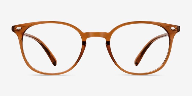 Hubris Clear Copper PlastiqueMontures de lunettes de vue d'EyeBuyDirect, Vue de Face