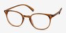 Hubris Clear Copper PlastiqueMontures de lunettes de vue d'EyeBuyDirect, Vue d'Angle