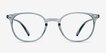 Hubris Clear Blue PlasticEyeglass Frames from EyeBuyDirect, Front View