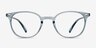 Hubris Clear Blue PlasticEyeglass Frames from EyeBuyDirect, Front View