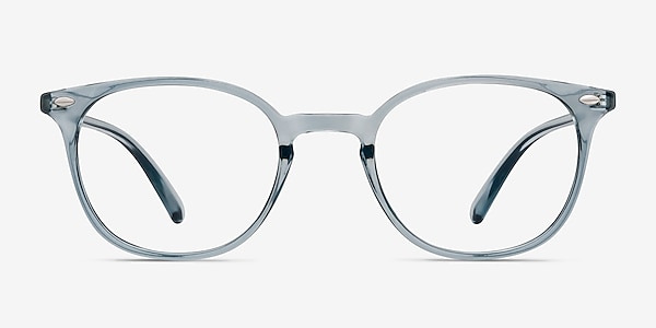 Hubris Clear Blue Plastic Eyeglass Frames