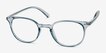 Hubris Clear Blue PlasticEyeglass Frames from EyeBuyDirect, Angle View