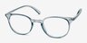 Hubris Clear Blue PlasticEyeglass Frames from EyeBuyDirect, Angle View