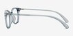 Hubris Clear Blue PlasticEyeglass Frames from EyeBuyDirect, Side View