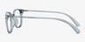 Hubris Clear Blue PlasticEyeglass Frames from EyeBuyDirect, Side View