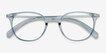 Hubris Clear Blue PlasticEyeglass Frames from EyeBuyDirect, Closed View
