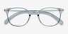 Hubris Clear Blue PlasticEyeglass Frames from EyeBuyDirect, Closed View
