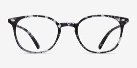 Hubris Black Floral Plastique Montures de lunettes de vue d'EyeBuyDirect, Vue de Face