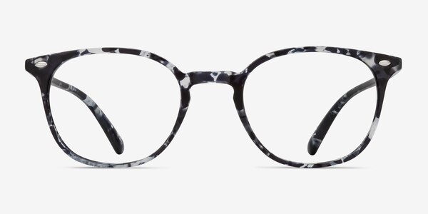 Hubris Black Floral Plastic Eyeglass Frames
