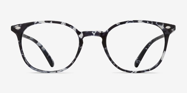 Hubris Black Floral PlasticEyeglass Frames from EyeBuyDirect, Front View