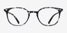 Hubris Black Floral PlasticEyeglass Frames from EyeBuyDirect, Front View