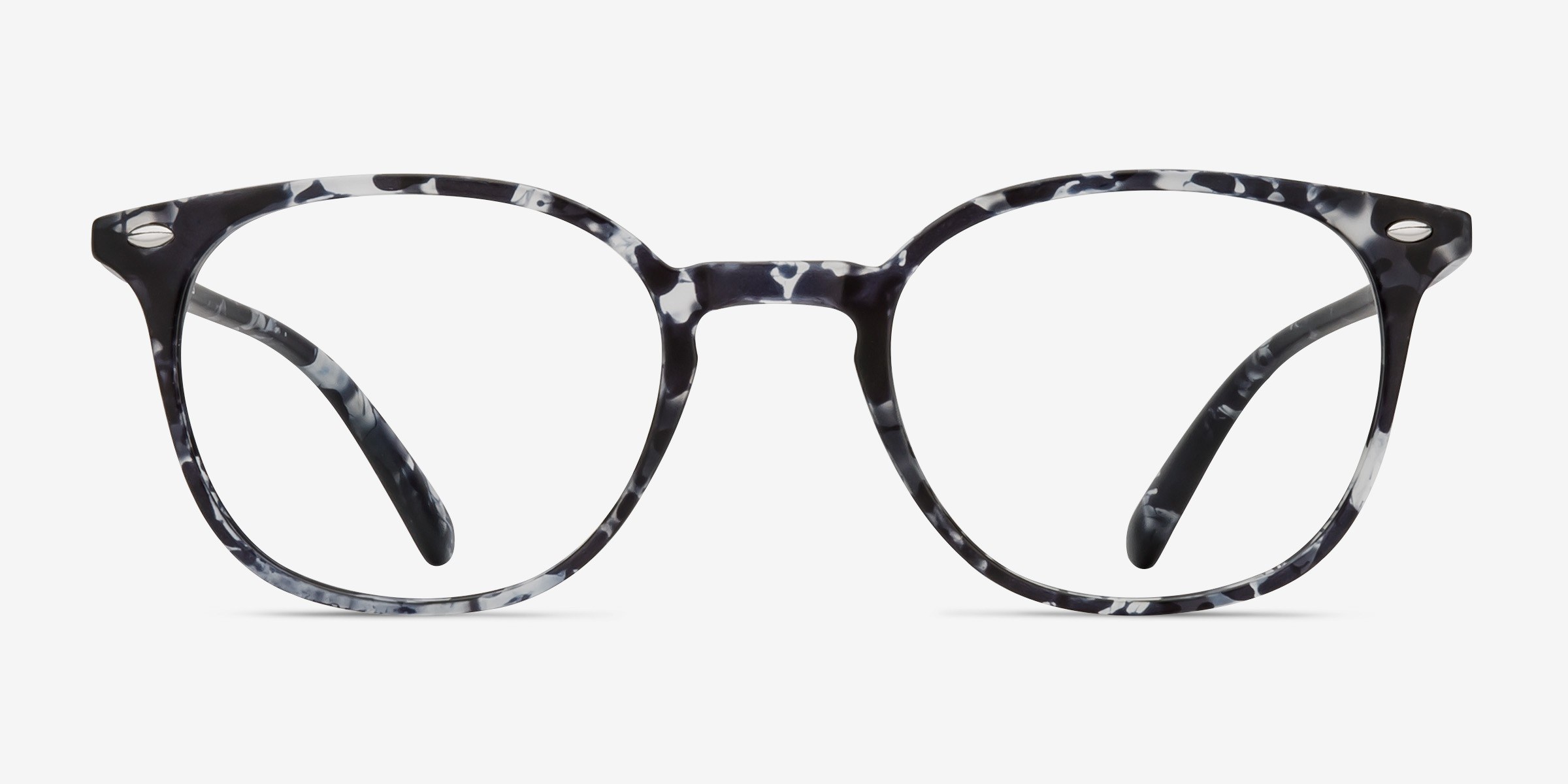 Hubris Round Black Floral Full Rim Eyeglasses Eyebuydirect