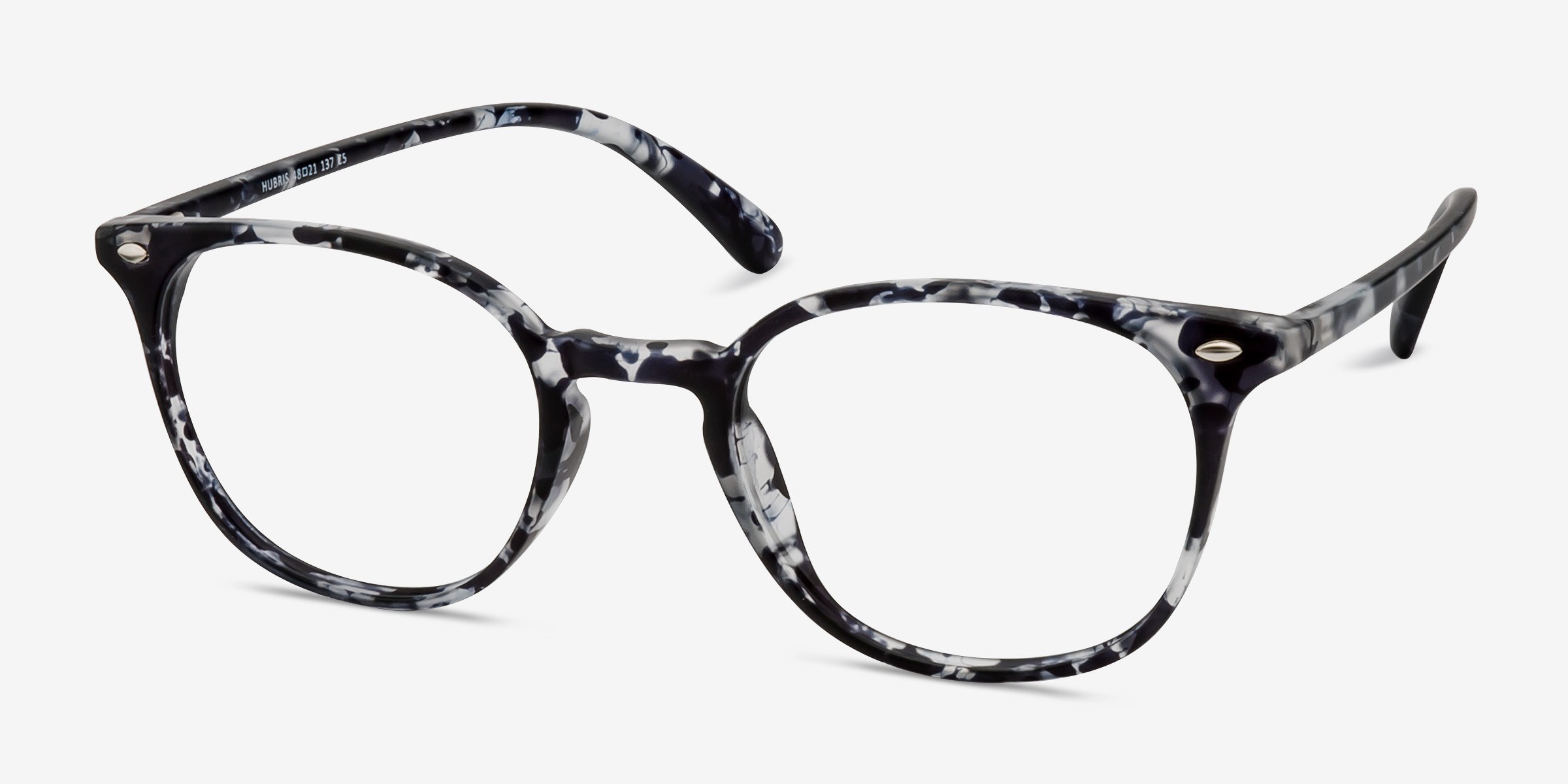 Hubris Round Black Floral Full Rim Eyeglasses Eyebuydirect