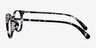 Hubris Black Floral PlasticEyeglass Frames from EyeBuyDirect, Side View