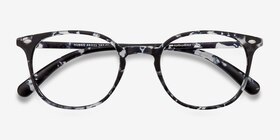 Hubris Black Floral Plastique Montures de lunettes de vue d'EyeBuyDirect, Vue Rapprochée