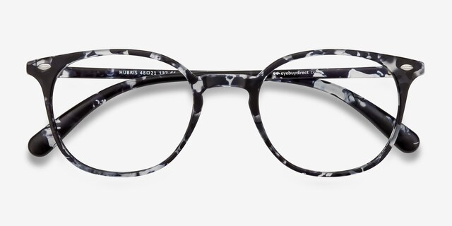 Hubris Black Floral PlasticEyeglass Frames from EyeBuyDirect, Closed View