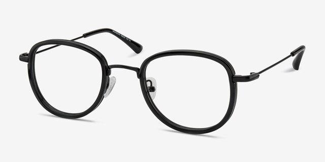 Vagabond Black PlasticEyeglass Frames from EyeBuyDirect, Angle View