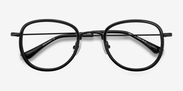 Vagabond Black PlasticEyeglass Frames from EyeBuyDirect, Closed View
