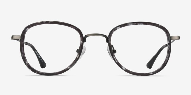 Vagabond Gray Floral PlasticEyeglass Frames from EyeBuyDirect, Front View