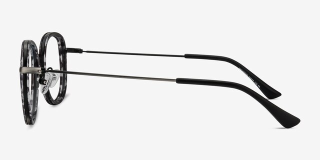 Vagabond Gray Floral PlasticEyeglass Frames from EyeBuyDirect, Side View