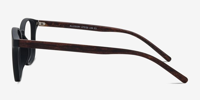 Allegory Matte Black PlasticEyeglass Frames from EyeBuyDirect, Side View