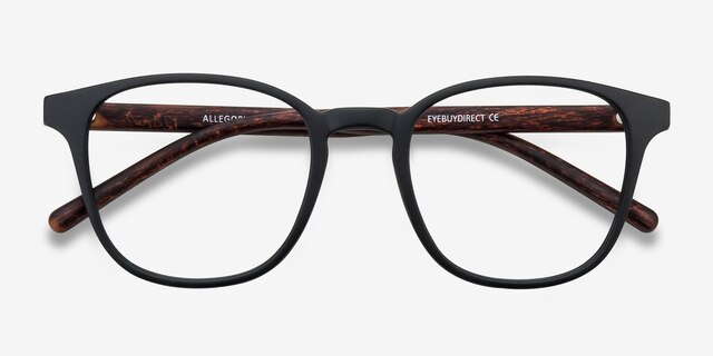 Allegory Matte Black PlasticEyeglass Frames from EyeBuyDirect, Closed View