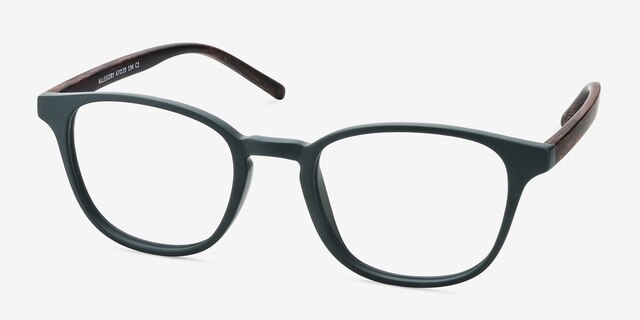 Allegory Dark Green PlasticEyeglass Frames from EyeBuyDirect, Angle View