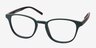 Allegory Dark Green PlasticEyeglass Frames from EyeBuyDirect, Angle View