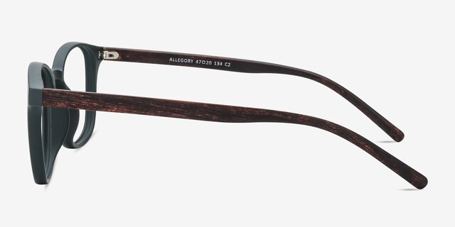 Allegory Dark Green PlasticEyeglass Frames from EyeBuyDirect, Side View