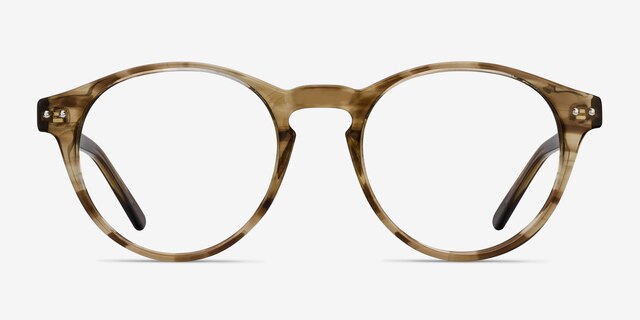 Method Brown Striped AcetateEyeglass Frames from EyeBuyDirect, Front View