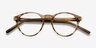 Method Brown Striped AcetateEyeglass Frames from EyeBuyDirect, Closed View