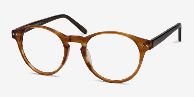 Method Brown AcetateEyeglass Frames from EyeBuyDirect, Angle View